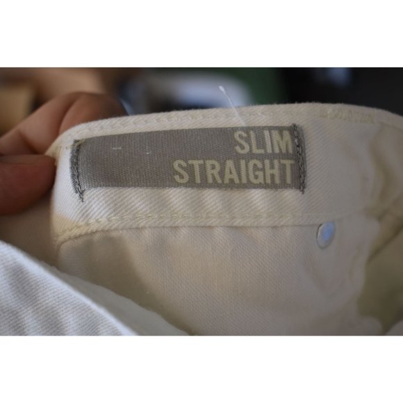 Men's Vintage Arizona Jean Co. White Denim Slim Straight Fit Jeans 33/32 - Picture 4 of 7